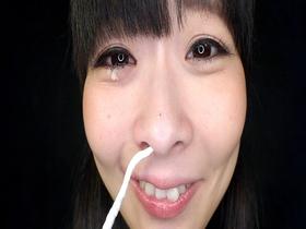 美女の高粘度鼻水鑑賞　サンプル画像12